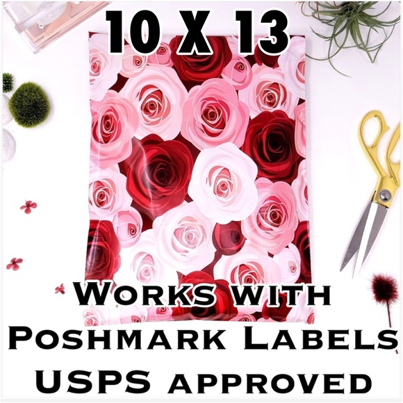 25 10X13 Rose Poly Mailers PRICE IS FIRM - Picture 4 of 8
